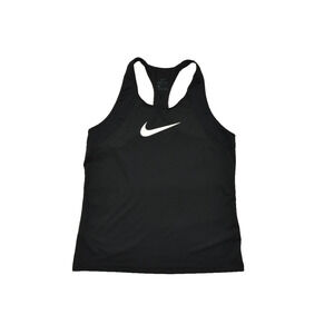 Nike Dri-FIT Women's Black Racerback Tank Top Size S Polyester Swoosh